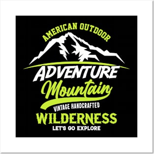 American Outdoor Adventure Mountains Forest And Outdoor Posters and Art